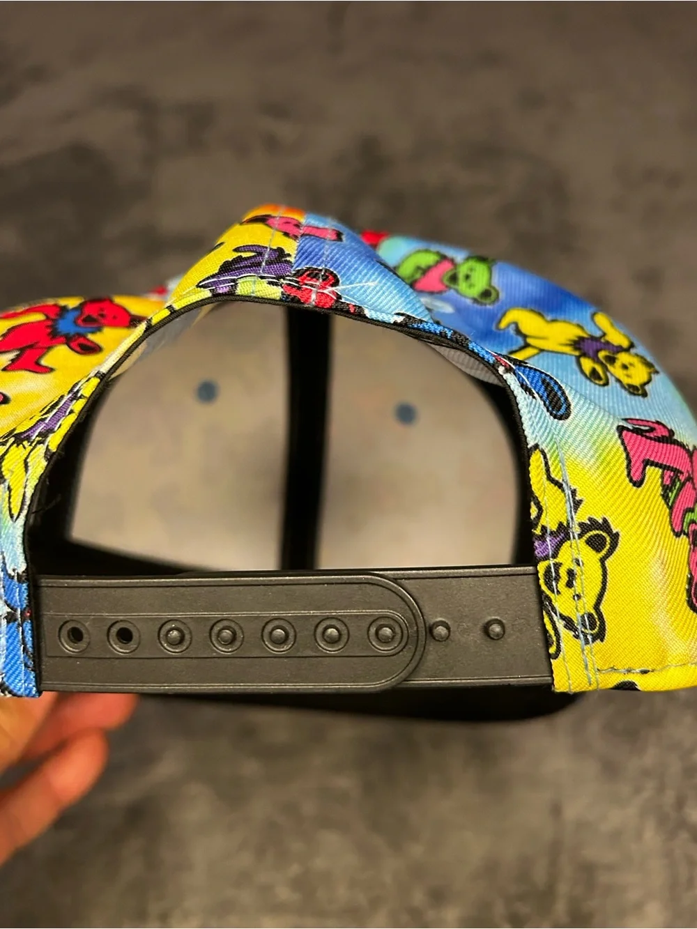 GRATEFUL DEAD Jerry Garcia DANCING BEAR Allover Print SnapBack Hat 2022 Cap